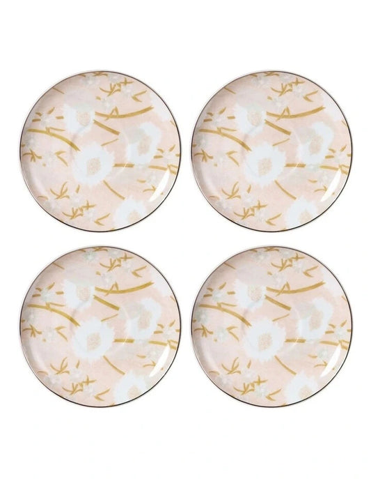 Robert Gordon x Louise Jones High Tea Set of 4 Side Plates in Alice Blush -Italy