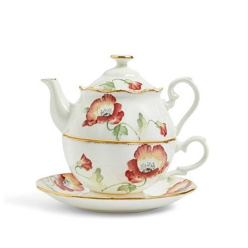 Royal Albert 100 Years 1970 Poppy Tea for One Set Teapot Cup Saucer RRP $299