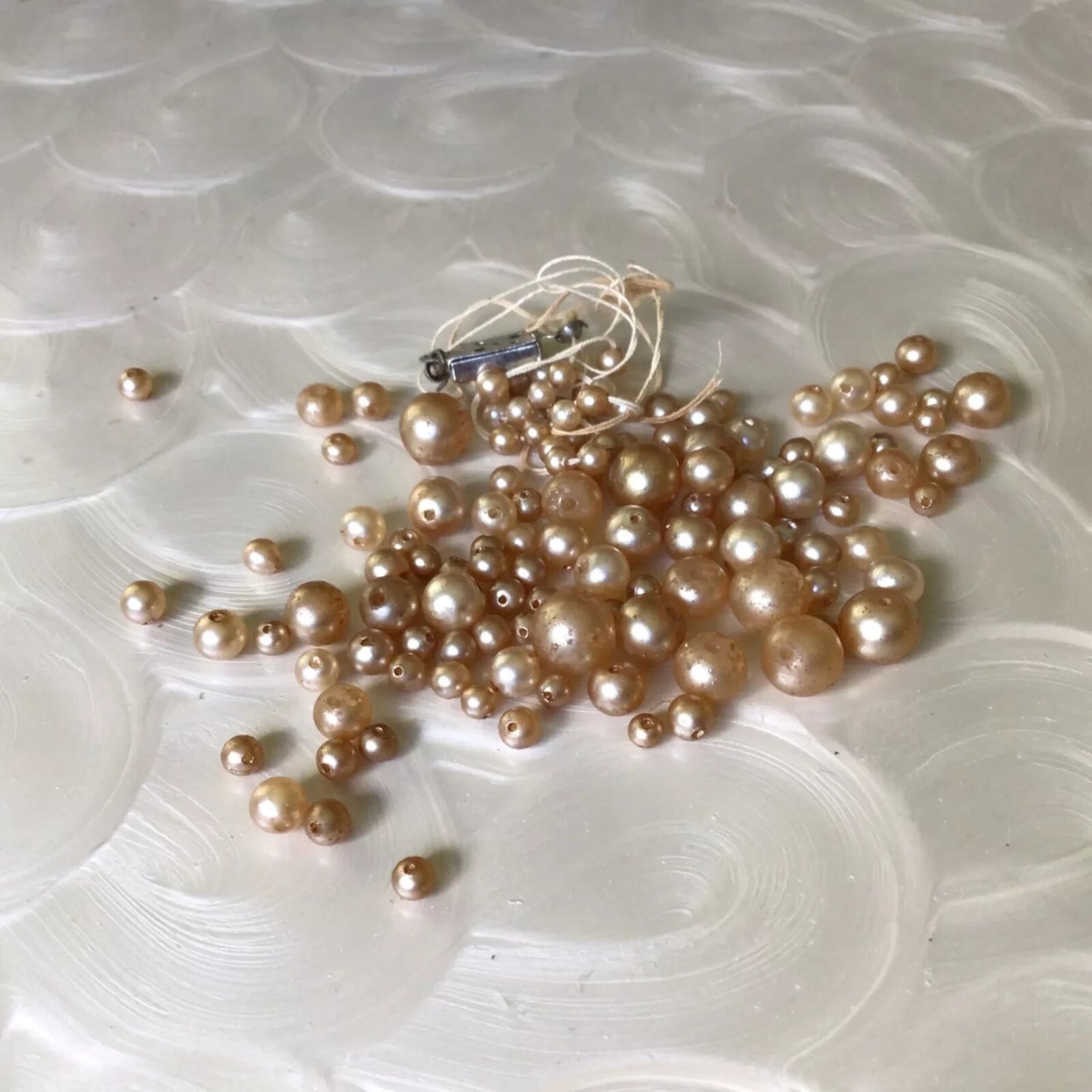 Broken Freshwater Pearls Necklace - Pearl Pieces & Clasp