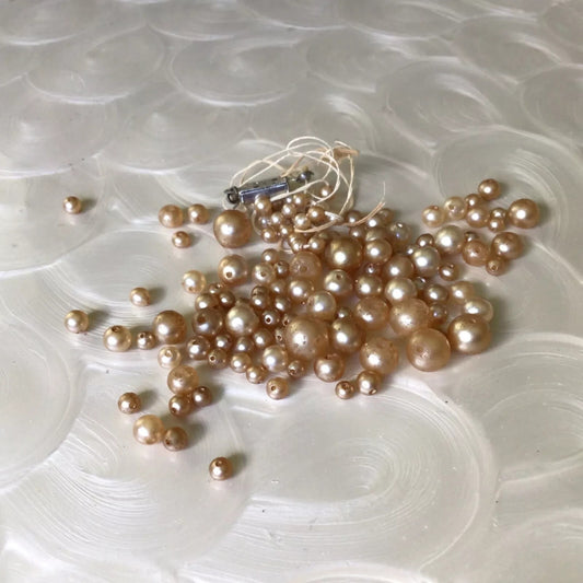 Broken Freshwater Pearls Necklace - Pearl Pieces & Clasp