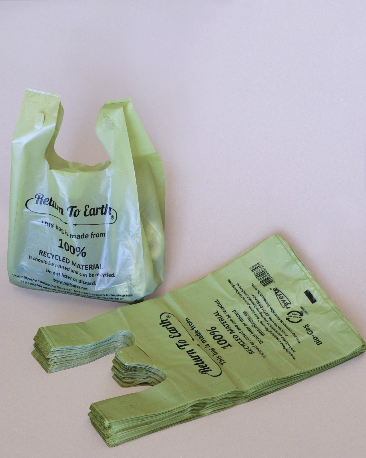 Relife Return to Earth 100% Recycled Strong Reusable Carry Bags (1000 PCS)