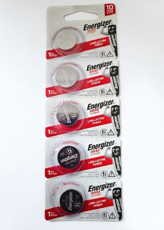 5X Genuine Energizer CR 2032 3V Lithium Coin Button Battery Expiry - 2032