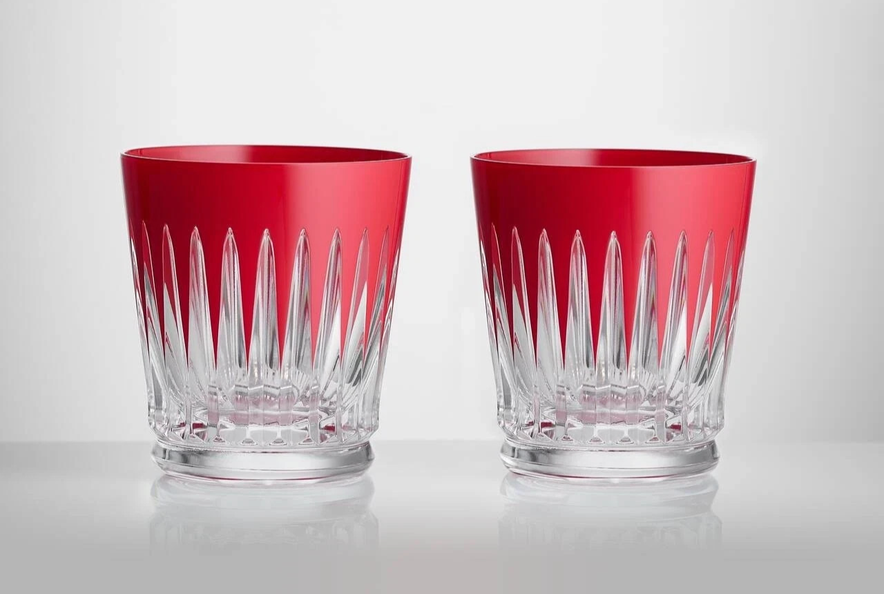 WATERFORD NEW YEAR TUMBLERS FIREWORK SET OF 2 RED 1075269 - NEW IN BOX