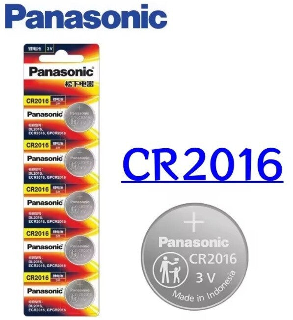 5 PCS Panasonic CR2016 Coin Li Battery 3V For Calculator Toy Watch Button cell