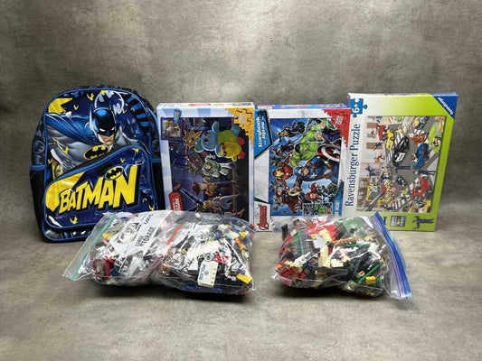 A group of LEGO and puzzles Ravensburger, Toy Story 4, loose LEGO blocks and a B