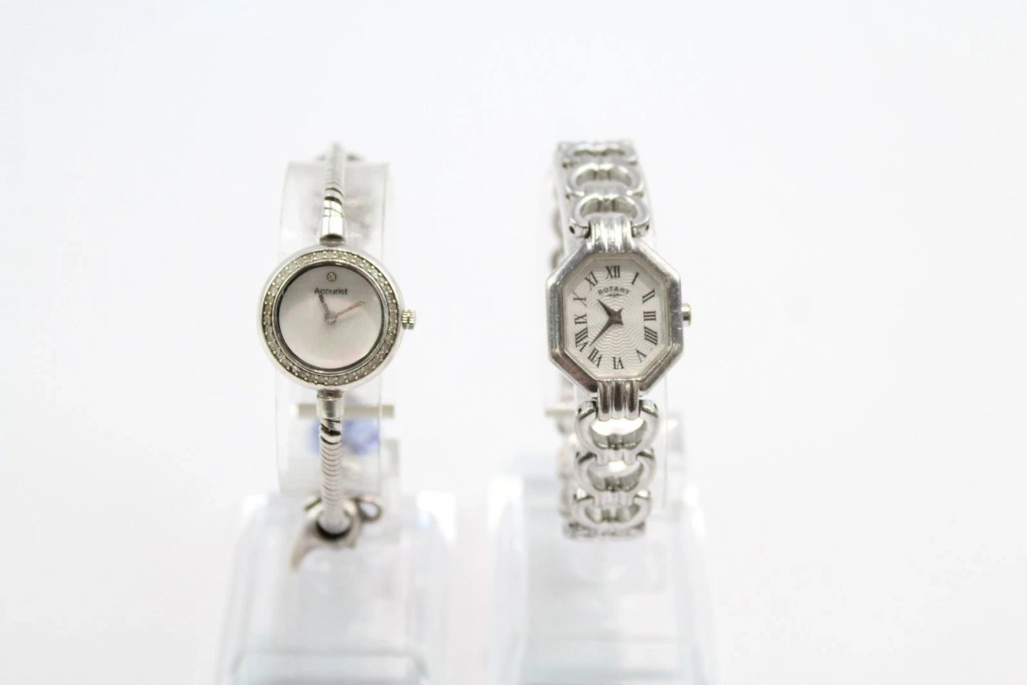 Womens Sterling Silver & Silver Plated Watches Quartz Rotary Etc Working x 2