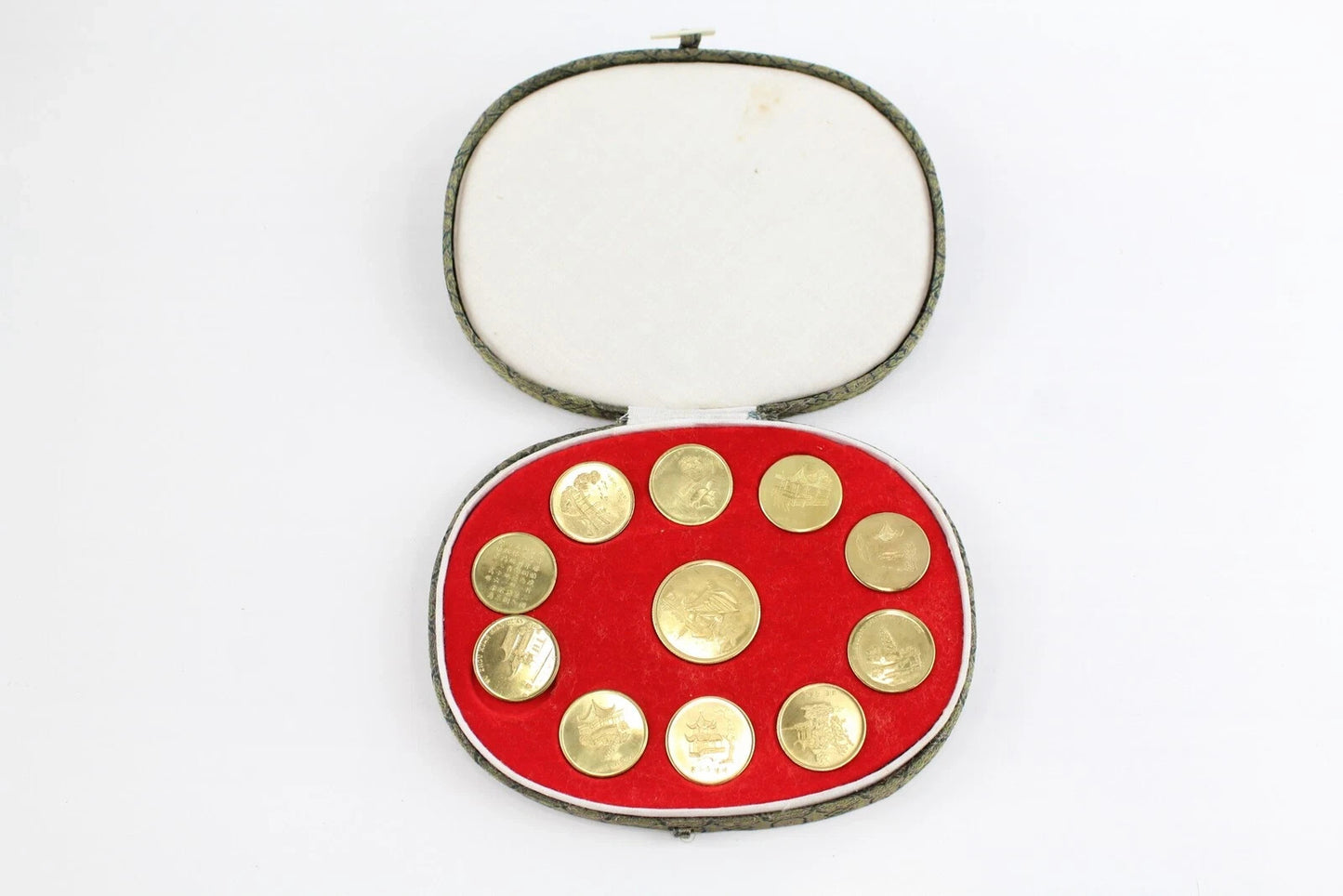 Asian Games 1990 Gold Tone Coins Collection