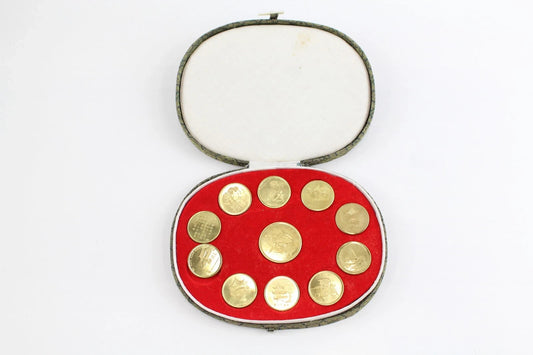 Asian Games 1990 Gold Tone Coins Collection