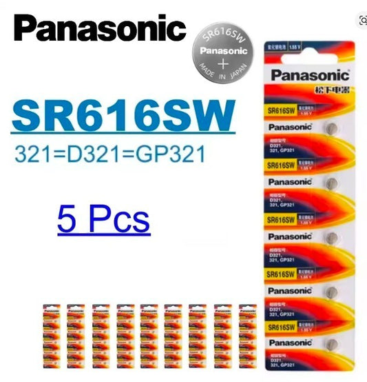 5PCS Panasonic SR616SW 321 watch battery D321 GP321 button battery