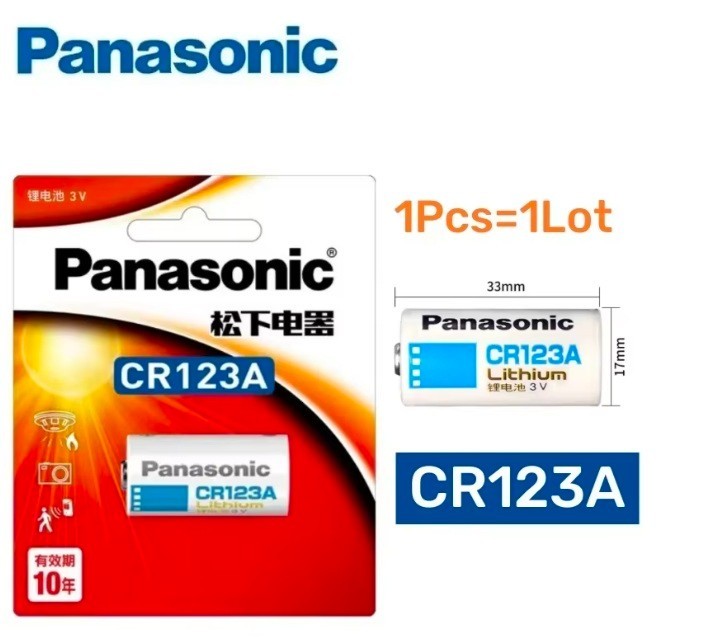 Original Panasonic 123 Lithium 3V Arlo Camera Battery CR123A CR17345 DL123A EL12