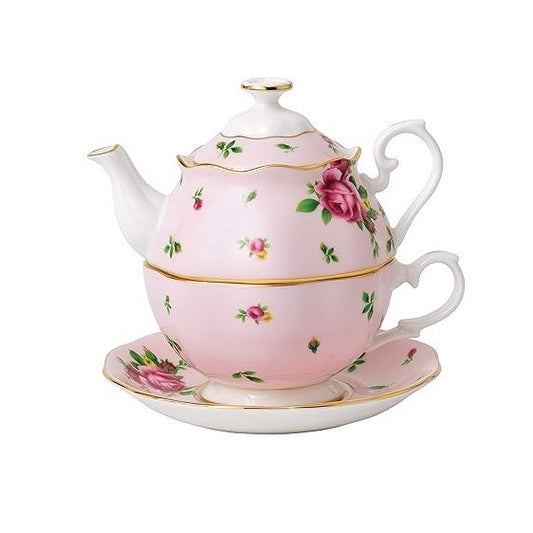 ROYAL ALBERT NEW COUNTERY ROSE PINK TEA FOR ONE NEW - RRP: $299.00