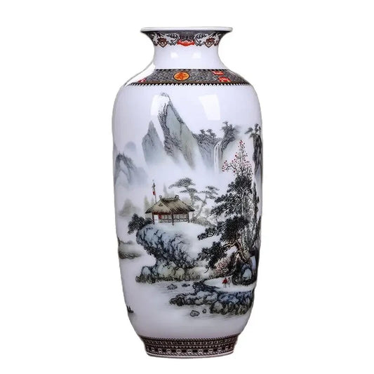 Ceramic Vase Vintage Chinese Traditional Vases Home Decoration Animal Vase-25 cm