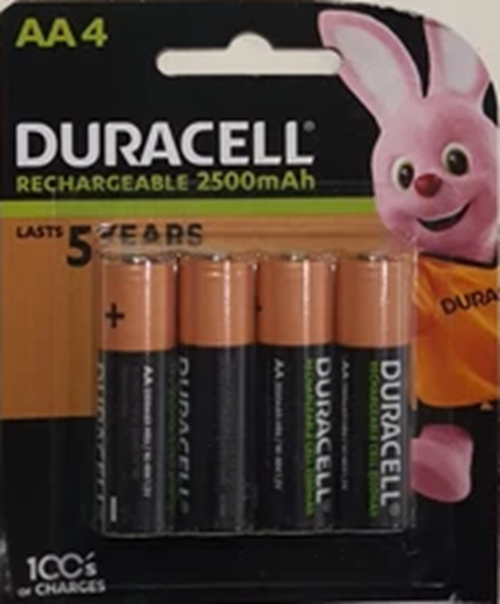 Duracell Rechargeable Batteries AA 2500 mAh Genuine PACK NEW SEALED