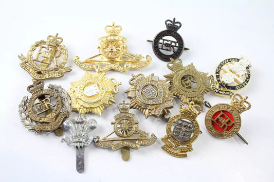 Military Cap Badges Inc the Blues & Royals Royal Engineers RASC x 12 #0220-2