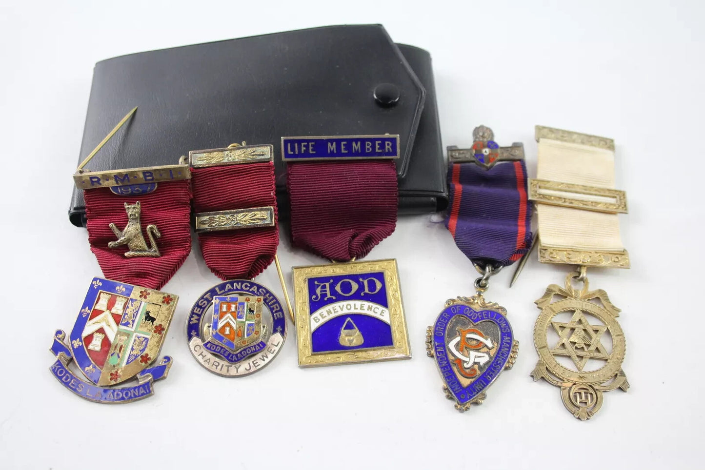 Sterling Silver Jewels / Medals Inc Masonic Order Of Druids Etc x 5 84g