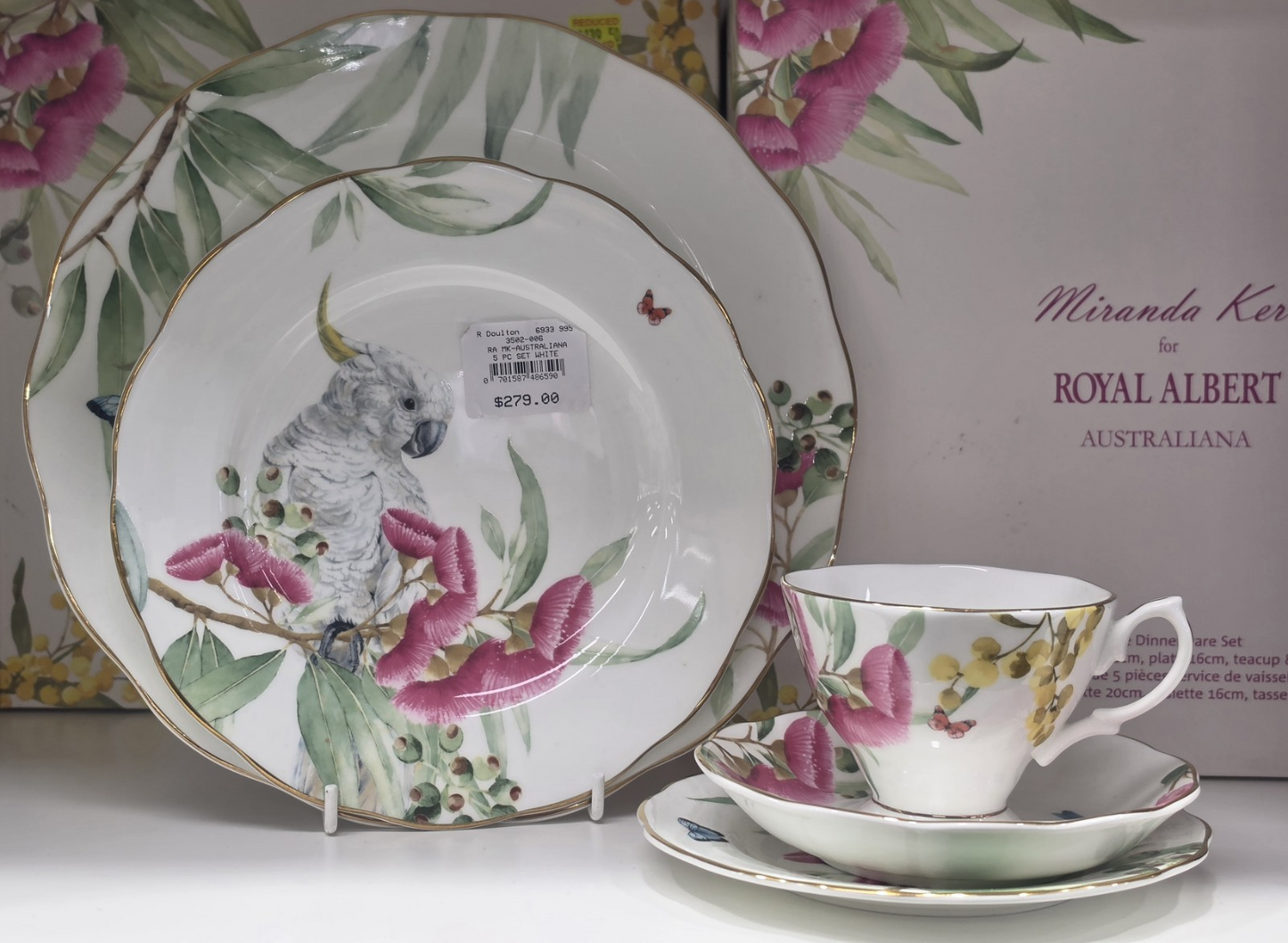 Royal Albert Miranda Kerr Australiana 5 Piece TEA Set NEW BOX