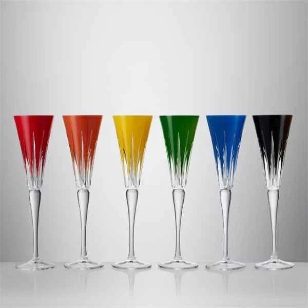 WATERFORD NEW YEAR FLUTES FIREWORK ET OF 6 MULTICOLOR 1072456. NEW IN BOX.