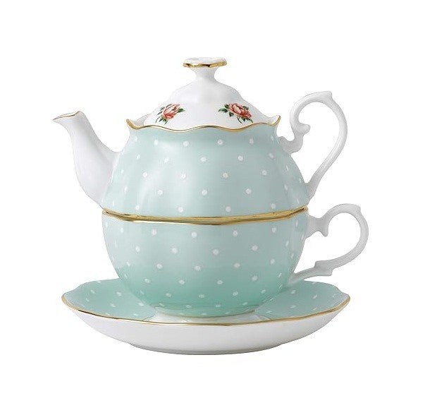 ROYAL ALBERT POLKA ROSE TEA FOR ONE NEW - RRP: $299.00