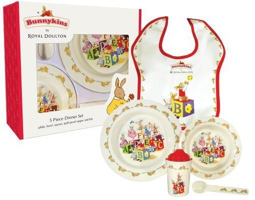 Royal Doulton Bunnykins Melamine 5 Piece Dinner Set - RRP: AUD$89.95