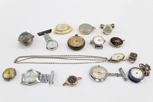 Assorted Women's Vintage Mechanical Fob/Pendant Watches SPARES/REPAIRS x 14