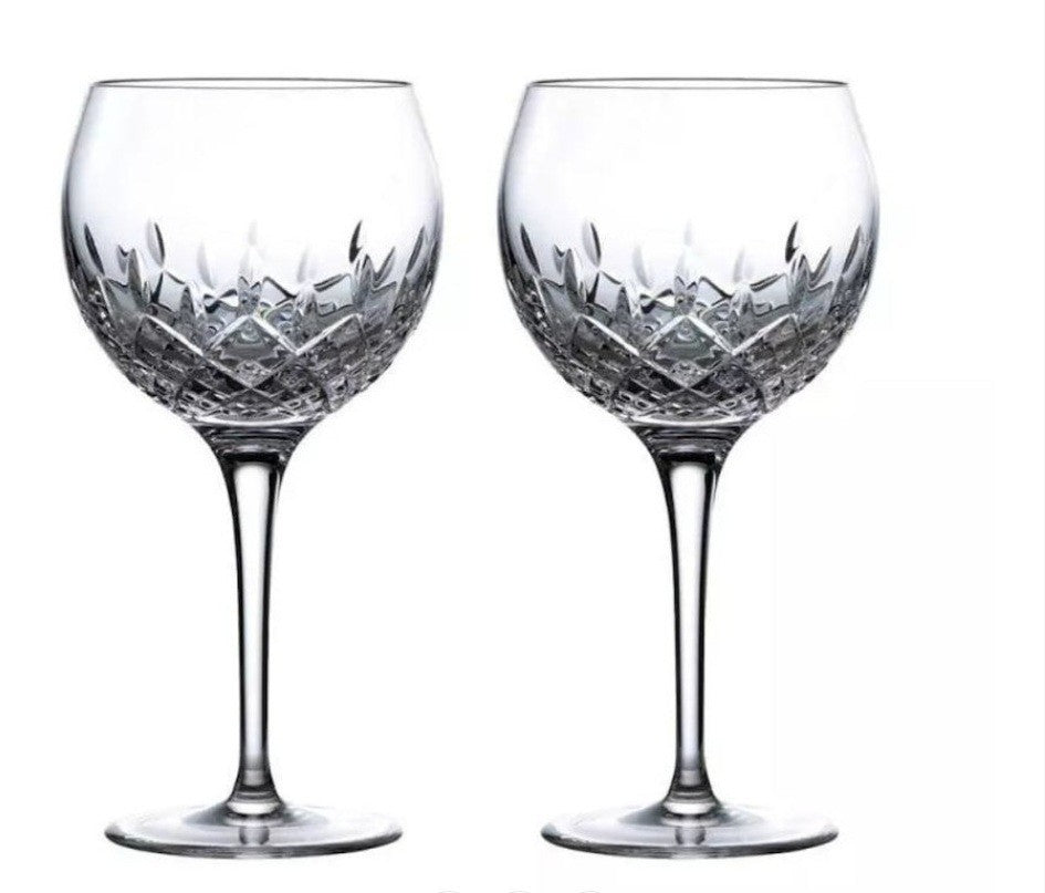 Royal Doulton R&D Collection Highclere Stemmed Crystal Balloon Glasses Set of 2