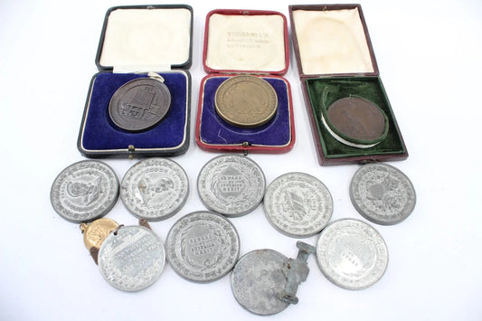 Antique Vintage Art Science & Education Medals / Medallions Inc Boxed Etc x 13