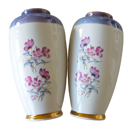 A pair of beautiful vintage vases- Makeaonikh Kepamikh - 2*22 cm