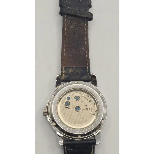 Earnshaw watch case back showing mechanical movement, Ref WB120588