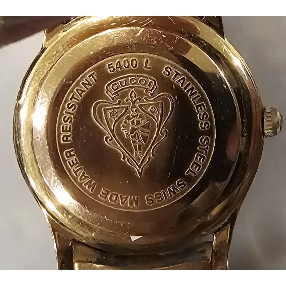 Gucci 5400L watch case back, stainless steel, Swiss made