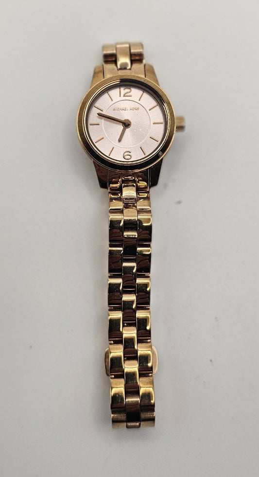 Michael Kors Women’s Gold-Tone Quartz Watch – Working Condition – Stylish Design