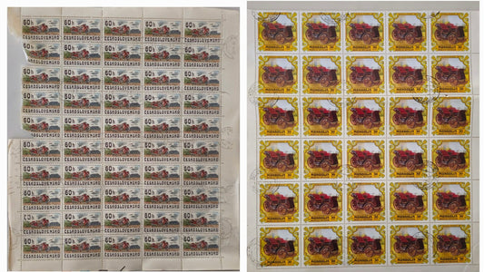 Vintage Sheets of Mongolia and Ceskoslovensko Stamps #0210