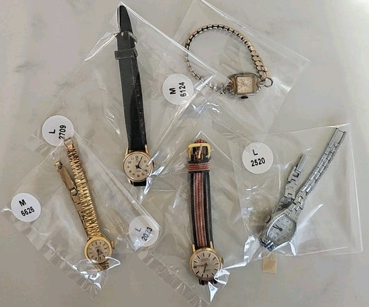 Women's Vintage Watches Hand-Wind Montine, Limit, Imac Untested x 5