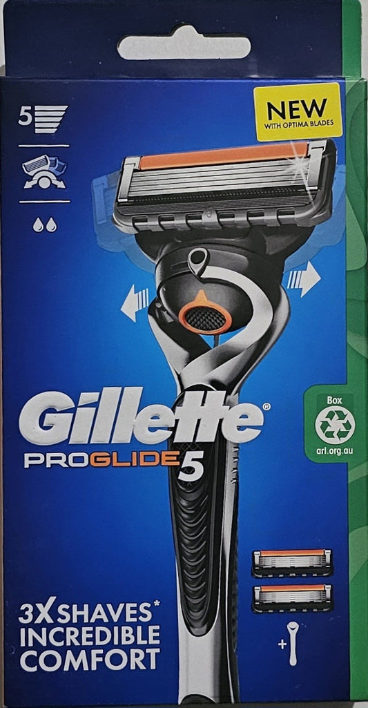 Gillette Fusion ProGLIDE Razor + 2 Blade Refills BRAND NEW