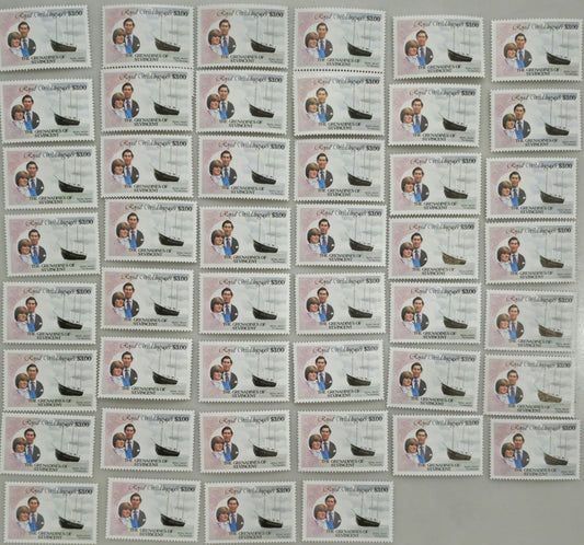 Collection of Grenadines of ST. Vincent 46x$3 Total $138 Face Mint Stamps #0307