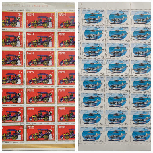 Vintage Sheets of International Stamps #0210