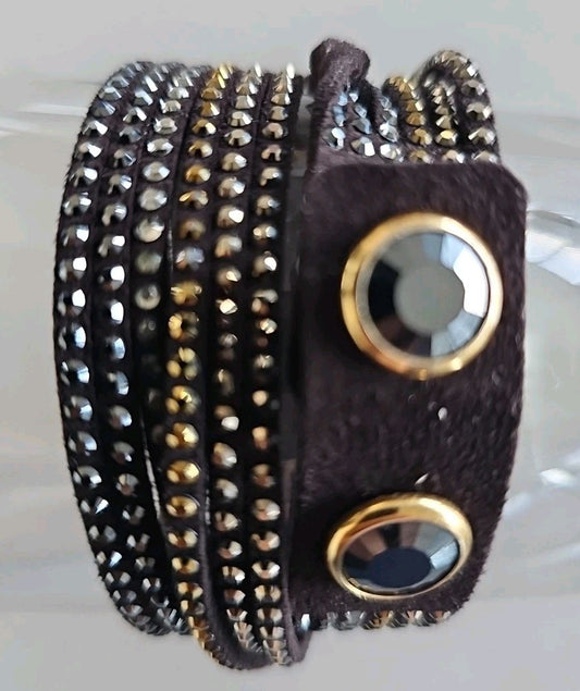 Original Signed Branded Swarovski Silver And Gold Colour crystal bracelet