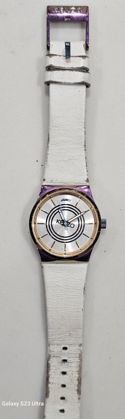 Kenzo Women's Quartz Watch K0042 – Leather Strap – Working Condition