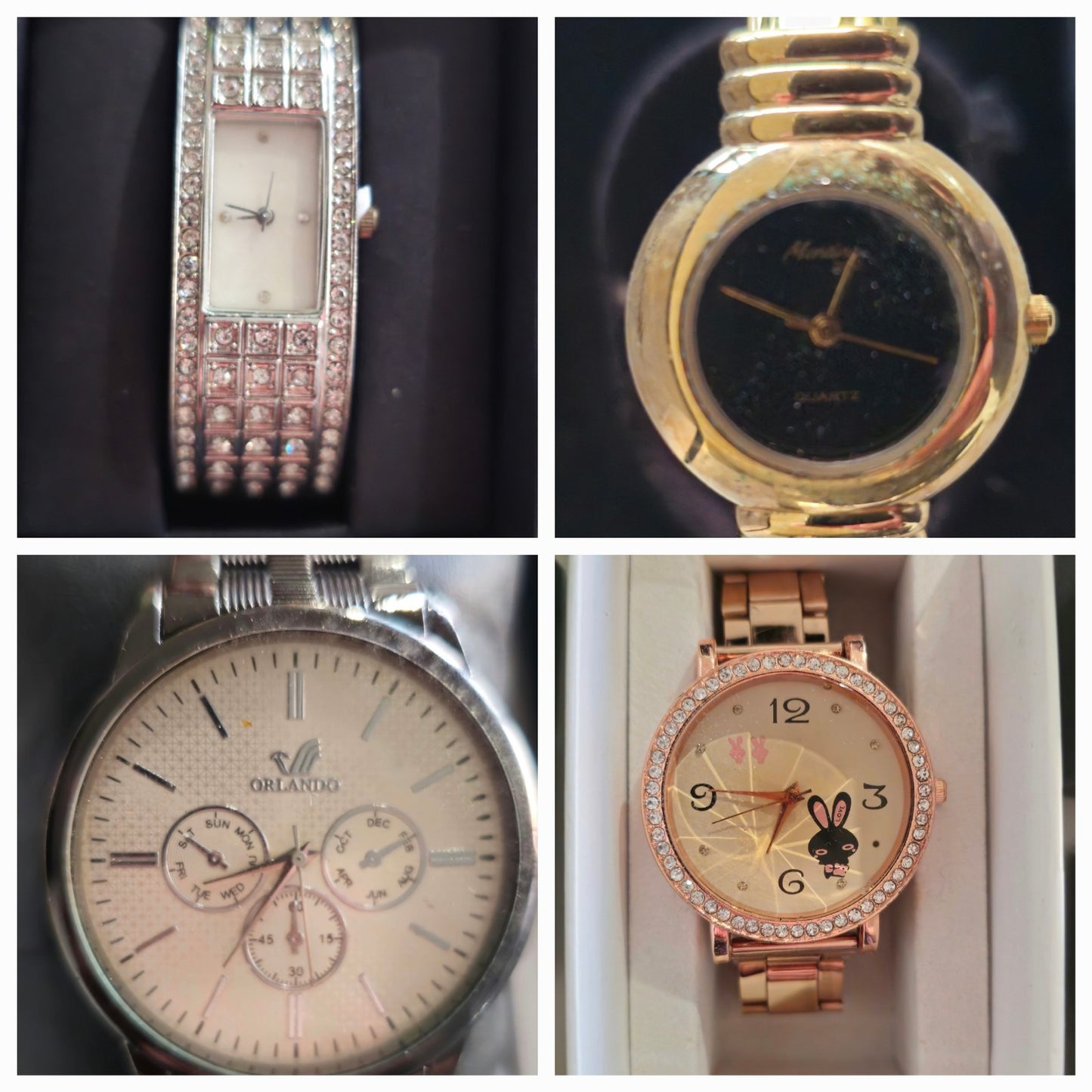 Mens Vintage Wristwatches Hand Wind In Working Condition x 4 #0307