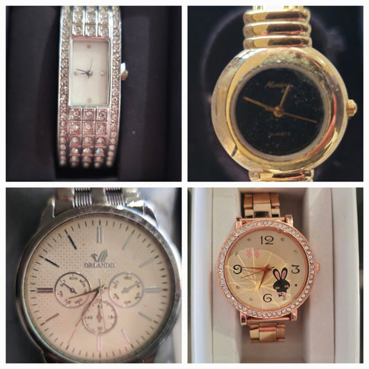Mens Vintage Wristwatches Hand Wind In Working Condition x 4 #0307