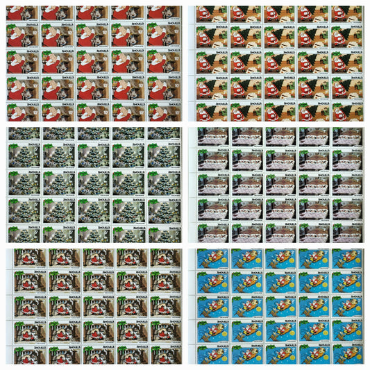 6 Sheets of Anguilla Christmas Post Stamps #0301